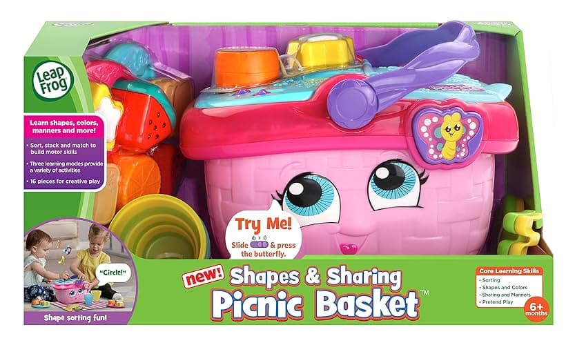 LeapFrog Shapes and Sharing Picnic Basket, Pink - Pink - Standard Packaging thumbnail 6