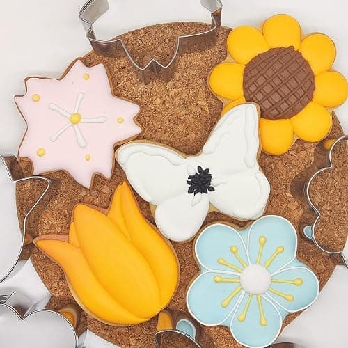 Q-BAKER Spring Summer Flowers Cookie Cutters - Rose, Sunflower, Tulip, Daisy Flower, Butterfly, Stainless Steel Holiday Cookie Cutter Shapes for Baking Gift thumbnail 2
