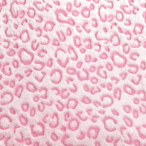 PLEASANT BOULEVARD | Leopard Throw Blanket Fleece, Premium Lightweight Cozy Warm Plush Microfiber Pink Blanket for Couch Sofa and Bed (Pink, Twin (60 x 80 inches)) thumbnail 5