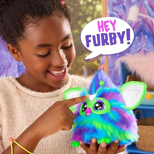 Furby Galaxy Edition, Glow in The Dark, 15 Fashion Accessories, Interactive Plush Toys for 6 Year Old Girls & Boys & Up, Voice Activated Animatronic (Amazon Exclusive) thumbnail 2