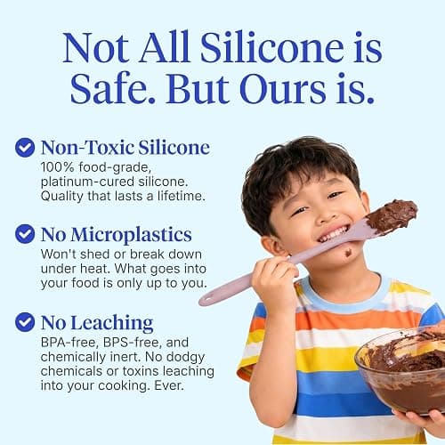 GIR 5-Piece Silicone Kitchen Utensils Set, Non-Toxic Cooking Utensils for Cooking and Baking, Heat Resistant, Food Grade, Dishwasher Safe Rubber Spatula, Ladle, Spoon - Rose thumbnail 4