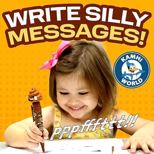 Farting Poop Pen Makes 7 Funny Fart Sounds - Perfect Stocking Stuffers for Kids, Teens & Boys - This Poop Pen Makes Funny Gifts for Christmas - Fart Pen Gag Gifts & White Elephant Gift (Original) thumbnail 4