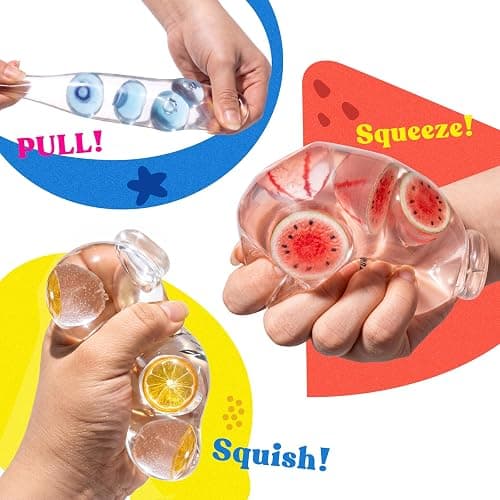 Bottle-Shaped Squishy Toy, Slow Rising Sensory Fidget Toy for Kids & Teens | Squeeze for a satisfying sensory feel with realistic blueberry shapes inside; fun for parties and stocking stuffers thumbnail 5