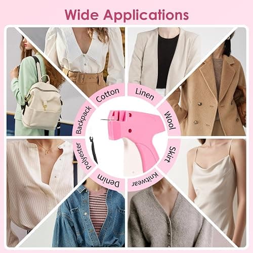 Stitch Gun for Clothes,Includes 6 Mini Needle,5000 Pcs Micro Fasteners(2500 White & 2500 Black) Stitch Gun,Quick Clothing Fixer,Stitchy Sewing Kit Tag Gun,Retail Tagging Gun for Clothing thumbnail 4