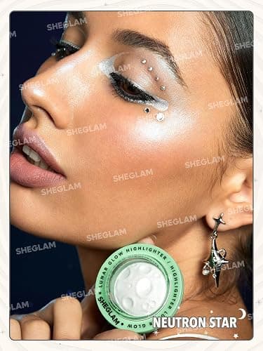 SHEGLAM Lunar Glow Highlighter - Neutron Star - Silky Creamy - Shimmery - Medium Coverage - Radiant Glow - Unisex - 0.17 Ounce (Pack of 1) thumbnail 3