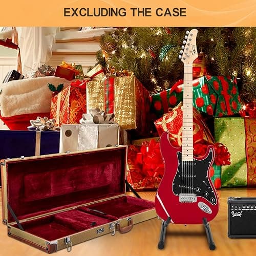 GLARRY Full Size Electric Guitar for Music Lover Beginner with 20W Amp and Accessories Pack Guitar Bag (RED, 39" Right Handed) thumbnail 6
