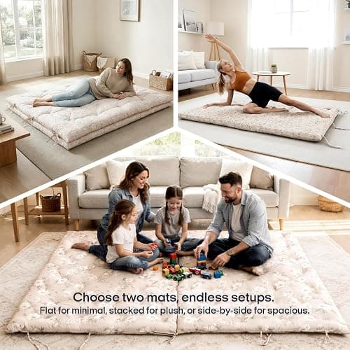 Syrinx Water Resistant Japanese Futon Mattress, Twin Size 75"x39", 2.5 Inch Thick Japanese Floor Mattress Tatami Mat, Foldable Floor Bed Sleeping Pad for Dormitory Guest Room Camping thumbnail 7