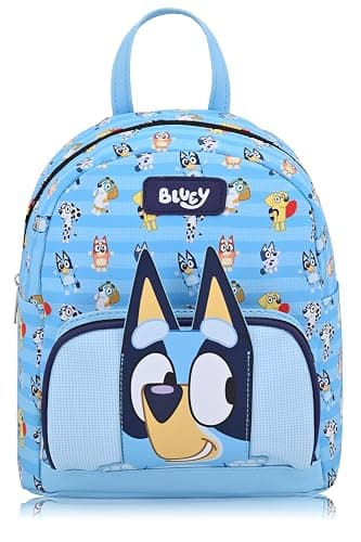 Fast Forward Bluey Mini Backpack | Officially Licensed 10" PU Leather Bag for Girls, Boys, Women, Men | Bluey Backpack Purse with Adjustable Strap | Ages 3+ - Image 1