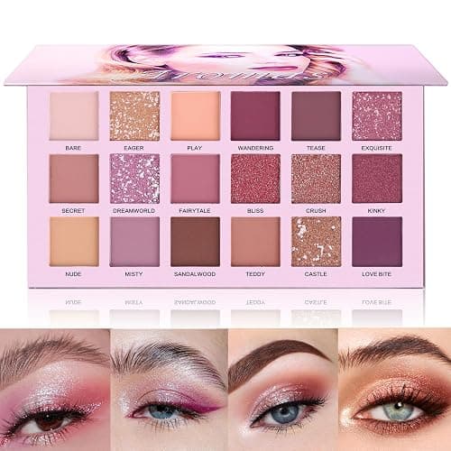 UCANBE Professional 18 Colors Aromas Nude Eyeshadow Palette Long Lasting Multi Reflective Shimmer Matte Glitter Pressed Pearls Eye Shadow Makeup Pallet Kit - Aromas - Image 1