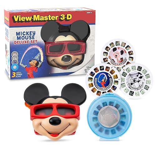 View-Master Mickey Mouse Deluxe Set, Disney 100 Edition - STEM, Retro, Fun Learning Toy for Kids and Adults, Toddlers, Ages 3+ - Image 1