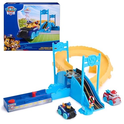 PAW Patrol Pup Squad Track Set, Looping Track Playset & Vehicle Launcher with Chase & Marshall Toy Cars, Kids Toys for Boys & Girls Ages 3 and Up - Image 1
