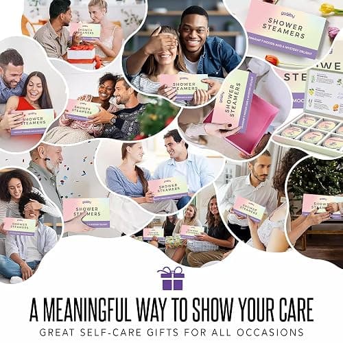 GOSSBY Shower Steamers Aromatherapy (8 Pcs) - Mothers Day Gift for Mom - Birthday, Stress Relief Gift for Women Wife Teen Girl - Basket Stuffers - Natural Essential Oils, Self Care Relaxation Home Spa thumbnail 9