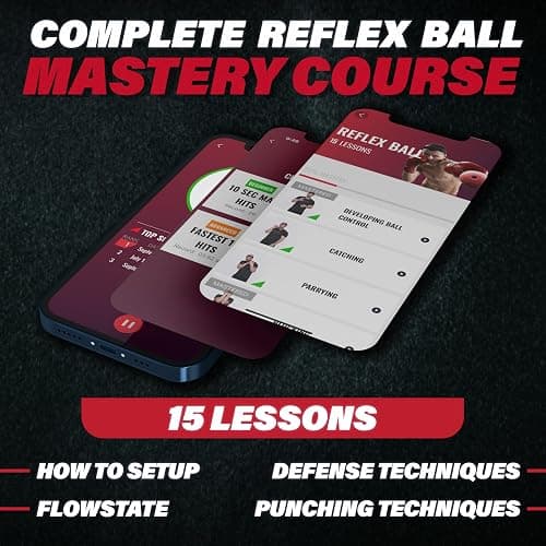 Champs MMA Boxing Reflex Ball Set with Punch Counter App | 4 Balls with Varying Weights, Headband & 4 Spare Strings to Improve Speed, Hand Eye Coordination Training | Boxing Equipment, MMA Gear Gift thumbnail 5