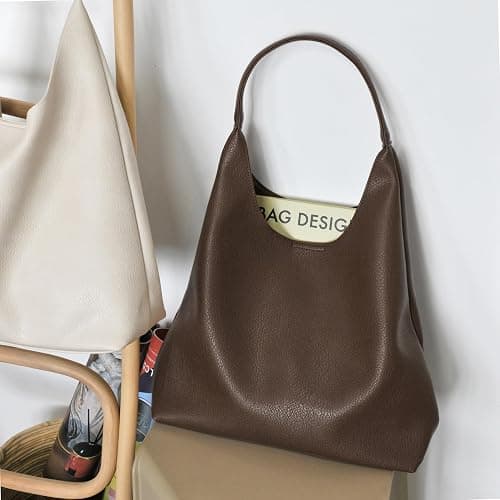 Hobo Bags for Women Soft Vegan Leather Shoulder Handbag Slouchy Tote Purses thumbnail 3