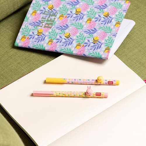 Legami - Set di 2 Penne Gel Lovely Friends, Hoppy Easter, Edizione Limitata, Animaletto Decorativo Rimovibile e Ricombinabile, Evita il Rotolamento, Inchiostro Rosa e Viola thumbnail 8