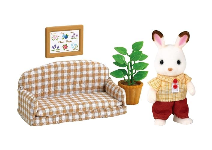 Epoch Sylvanian Families Sylvanian Family Doll and Furniture set chocolat rabbit Father - Image 1