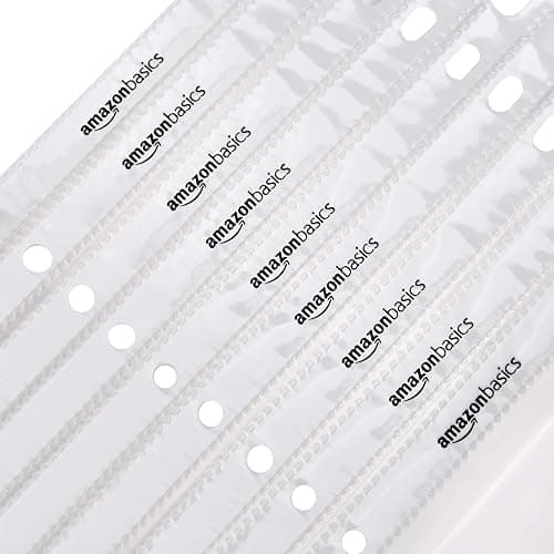 Amazon Basics Sheet Protectors for 3 Ring Binder, Lightweight, Acid-Free, Clear Plastic Sleeves, Letter Size, 8.5 x 11 Inch, 100-Pack thumbnail 6