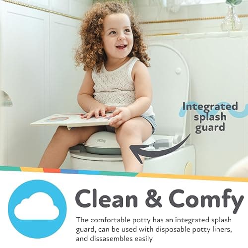 Nuby On-The-Go Portable Potty Seat - Travel Toilet Seat for Boys and Girls 18+ Months - Includes Storage Bag and Disposable Potty Liners - Toddler Travel Essentials - Toddler Potty Training Toilet thumbnail 5