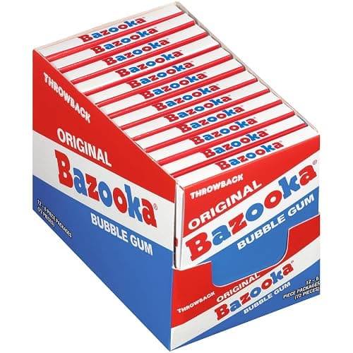 Bazooka Bubble Gum Original Nostalgia Mini-Wallet Pack - 6 Count (Pack of 12) thumbnail 5