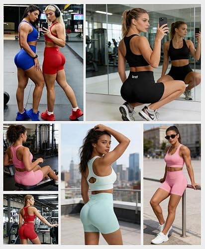 BRXL Workout Shorts Women 2.5"/ 3.6" Scrunch Butt Biker Shorts Tummy Control Seamless High Waisted Gym Shorts thumbnail 2