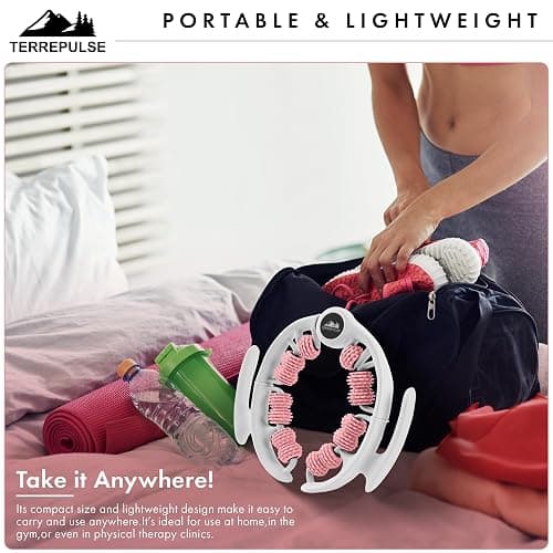 Terrepulse Anti Cellulite Roller & Lymphatic Drainage Massager | Deep Tissue Fascia Blaster & Muscle Roller | Tool for Sore Arms, Legs, Neck, Shoulders, Stomach & Buttocks (Pink) thumbnail 6
