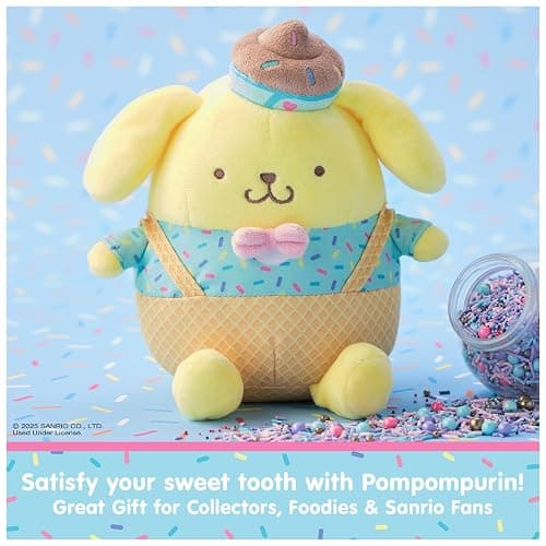 GUND Sanrio Hello Kitty and Friends Pompompurin Ice Cream Plush, Stuffed Animal for Ages 1 and Up, Yellow, 6” thumbnail 5
