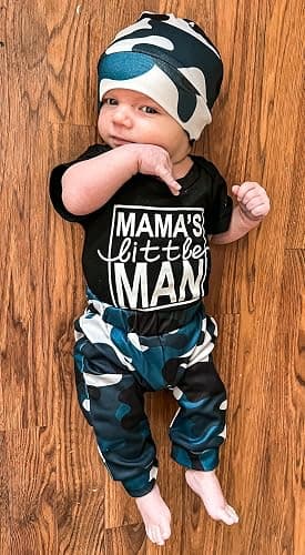 HIHA Preemie Newborn Infant Baby Boys Girls I Am New Here Bodysuit Pant Hat for Unisex Outfits thumbnail 2