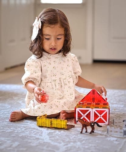 MAGNA-TILES Farm Animals 25-Piece Magnetic Construction Set, The ORIGINAL Magnetic Building Brand thumbnail 2