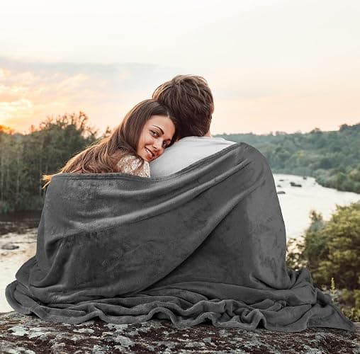 Utopia Bedding Ultra Soft Fleece Bed Blanket Queen Size Grey (90x90 Inches) | Microfiber Plush Warm Lightweight Breathable Cozy Blanket Anti-Static, All Season Use, Gift for Women and Men thumbnail 6