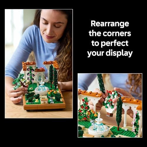 LEGO Icons Fountain Garden Building Set - DIY Kit for Adults, Ages 18+ - Miniature Craft Building Blocks for Home Decor, Display - Gift for Birthdays - with Cypress Trees and Grape Vines - 10359 thumbnail 6