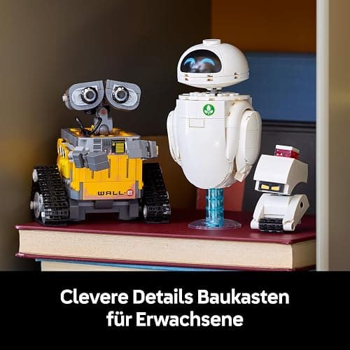 LEGO ǀ Disney and Pixar Wall-E und EVE - Modellbau für Erwachsene - aus Steinen gebaute Roboter mit M-O & Hal Figuren - DIY Deko - Sammlerstück & Geschenk für Fans - 43279 thumbnail 9