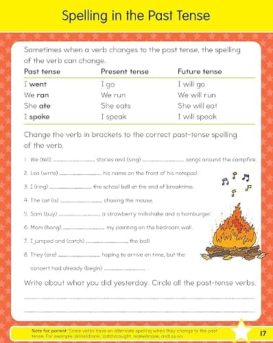 The Summer Before Third Grade Workbook School Bridging Second to Third Grade Ages 8 - 9: 75+ Activities, Reading, Language Arts, Addition, Subtraction, Time, Money, and Fractions (Gold Stars Series) thumbnail 4