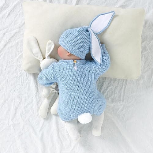 Amnnchya My First Easter Baby Girl Boy Outfit Newborn Knit Sweater Long Sleeve Oversized Pullover Sweatshirt Romper thumbnail 4