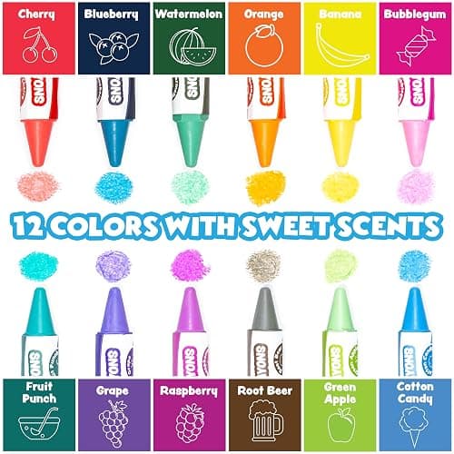 Tub Works® Sweet Scents Smooth™ Bath Crayons Bath Toy, 12 Pack | Nontoxic, Washable Bath Crayons for Toddlers & Kids | Unique Formula Draws Smoothly & Vividly on Wet & Dry Tub Walls | Scented Crayons - Sweet Scents thumbnail 3