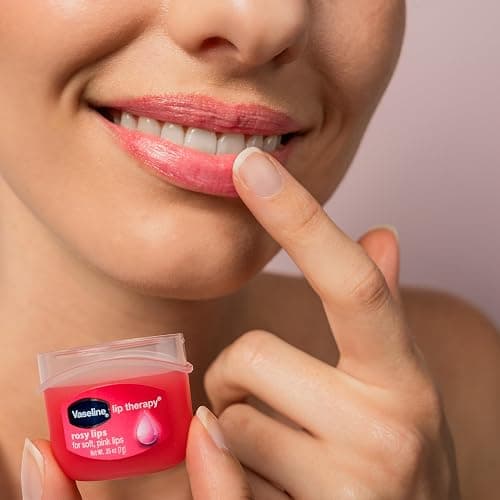 Vaseline Lip Therapy Mini Jar Rosy, 7g | Healing power of Vaseline jelly with 72-hours of moisturization. Leaves a sheer pink tint and rosy glow. thumbnail 5