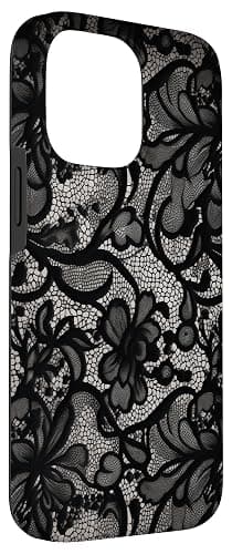 Motif Vintage en Dentelle Noire Coque pour iPhone 14 Pro Max thumbnail 3