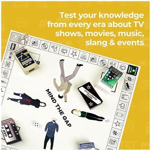 Spin Master Games, Mind The Gap Deluxe Trivia Game, A Board Game for All Generations, Play on Thanksgiving, Friendsgiving, Birthdays & Family Nights, 2-12 Players, for Ages 10 & Up thumbnail 7