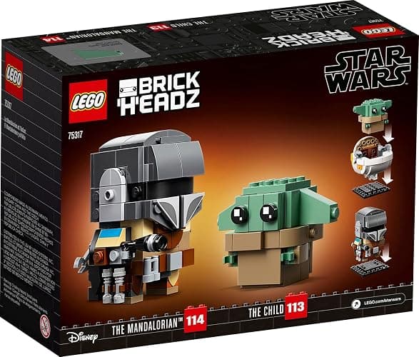 LEGO BrickHeadz Star Wars The Mandalorian & The Child 75317 'Baby Yoda' Building Toy, Collectible Model Figures Set, Gift Idea for Teens thumbnail 6
