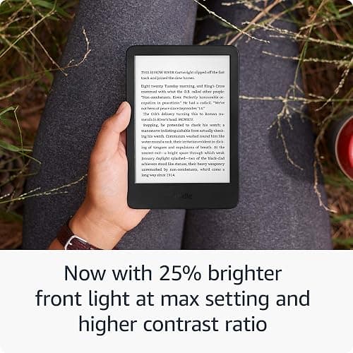 Like-New Amazon Kindle (16 GB) - Lightest and most compact Kindle, with glare-free display, faster page turns, adjustable front light, and long battery life - Black thumbnail 2