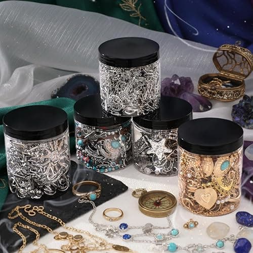 NoctisNest Mystery Jewelry Jar for Women - Surprise Gothic Witchy Jewelry Box Vintage Gift Set Multi Style with Necklaces Earrings Rings Bracelets, Halloween Costume Accessories Gift for Her thumbnail 2