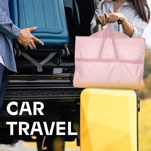 Lazebox 43" Travel Garment Bag with Accessories Zipper Pocket, Heavy Duty Suit Bag for Suits, Tuxedos, Dresses, Coats, Pink, 1 pack thumbnail 6