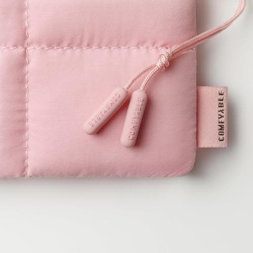 Comfyable Cute Puffy Coin Purse Pouch Change Holder For Women, Small Organizer with ID Window, Magnetic Closure, Water-repellent, Storage for Coin, Airpods, Lipstick, Card, Pink thumbnail 4