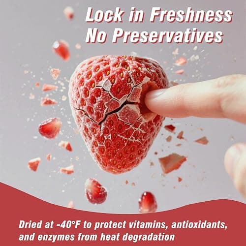 MATINÉE Freeze Dried Strawberries, Whole Dried Strawberries, Dehydrated Fruit, Dried Fruit Snack for Baking, Yogurt & Kids Treats-Vegan, Non-GMO, Preservative Free, 1.2oz, 34g (Pack of 4 Bag) thumbnail 3