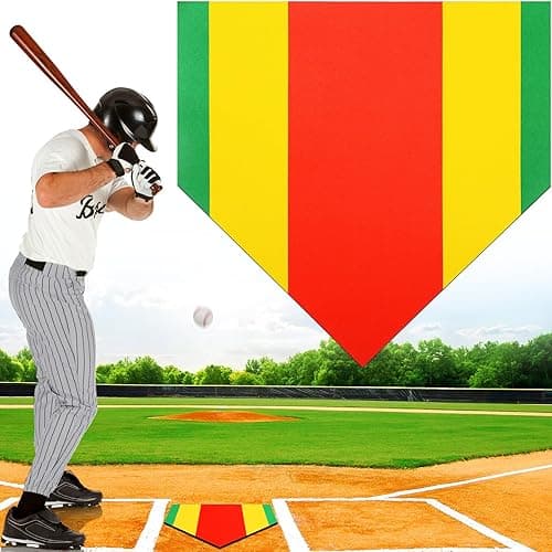 TOBWOLF Baseball & Softball Home Plate, Colored Blended Non-Slip Mat for Pitching & Hitting Practice, 17” Official Size Baseball Zone Training Home Plate, Portable Indoor Outdoor Pitchers Plate - Image 1