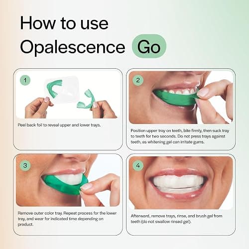 Opalescence GO 15 Whitening Bundle - (7 Treatments) Hydrogen Peroxide Prefilled Teeth Whitening Trays and Travel Sensitive Whitening Toothpaste 1 Oz - Mint Flavor- Includes a Toothbrush - 6288-1T thumbnail 3