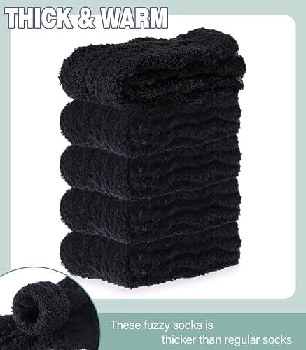 DOSKONI Fuzzy Socks for Women Fluffy Slipper Socks Cozy Winter Warm Soft Microfiber Plush Home Sleeping Gift Socks thumbnail 3