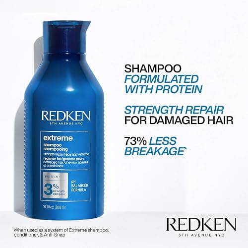 Redken Extreme Shampoo & Conditioner Set For Damaged Hair - Strengthens Hair and Repairs Breakage, Infused With Proteins, 10.1 Fl Oz (Pack of 2) thumbnail 5