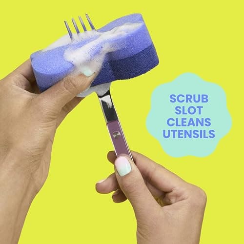 Brite by Scotch-Brite 2-Sided Scrub & Wipe, Scrubbing Kitchen and Dish Sponge, Midnight Mode, 6 Scrub Sponges thumbnail 8