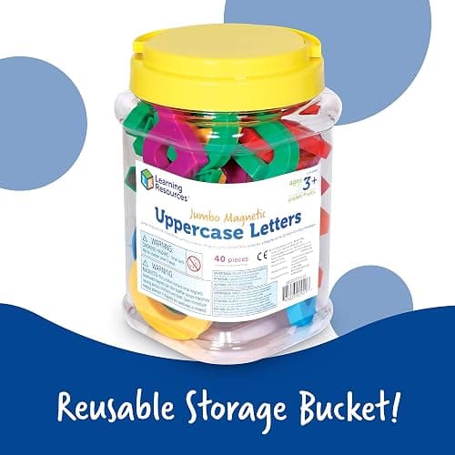 Learning Resources Jumbo Magnetic Uppercase Letters - Magnetic ABC, Alphabet Recognition for Preschoolers, Phonics and Spelling, Classroom, Teach Toddler Reading, Educational Toy, Gifts for Kids thumbnail 5