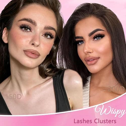 Lash Clusters Kit 150D+200D Thick Lash Clusters Eyelash Extension Kit 12-20mm Individual Lashes Kit with Lash Bond and Seal, Lash Tweezers for DIY Lashes Extension by INSPEAUTY thumbnail 3
